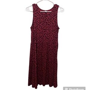 Old navy red floral summer dress small
